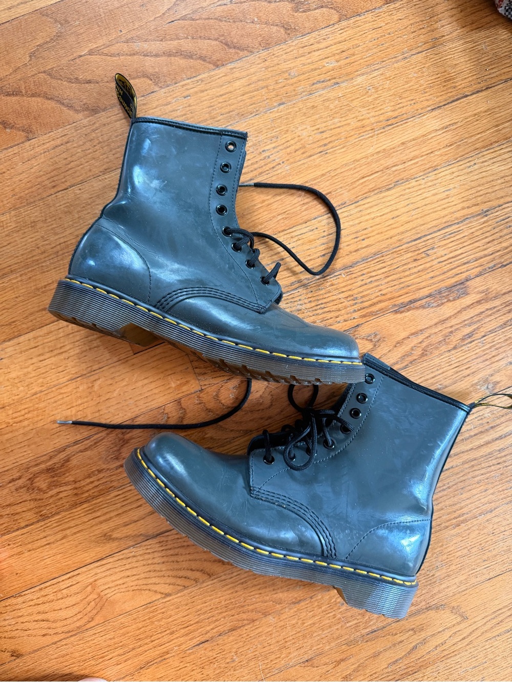 Dr. Martens 1460 Smooth Leather 8-Eye Boots Gray/Blue UK 7 US Women’s 9
